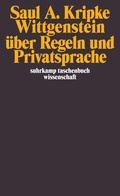 Cover: Wittgenstein &uuml;ber Regeln und Privatsprache - Suhrkamp
