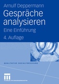 Cover: Gespr&auml;che analysieren - VS Verlag f&uuml;r Sozialwissenschaften