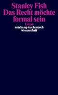 Cover: Das Recht m&ouml;chte formal sein - Suhrkamp