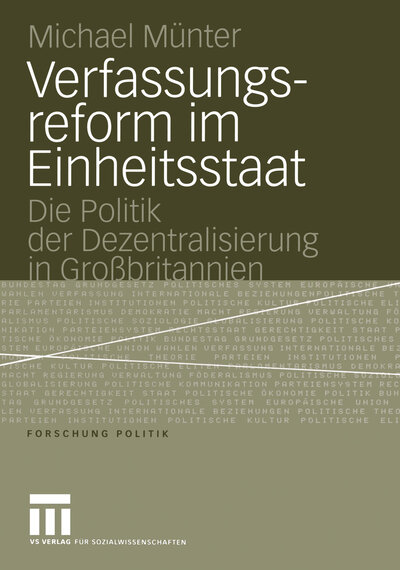 Abbildung von: Verfassungsreform im Einheitsstaat - VS Verlag für Sozialwissenschaften