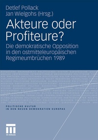Enlarge image Cover: Akteure oder Profiteure? - VS Verlag für Sozialwissenschaften