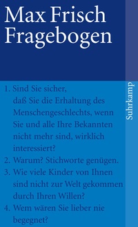Abbildung von: Fragebogen - Suhrkamp