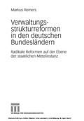 Cover: Verwaltungsstrukturreformen in den deutschen Bundesl&auml;ndern - VS Verlag f&uuml;r Sozialwissenschaften