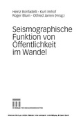 Cover: Seismographische Funktion von &Ouml;ffentlichkeit im Wandel - VS Verlag f&uuml;r Sozialwissenschaften