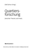 Cover: Quartiersforschung - VS Verlag f&uuml;r Sozialwissenschaften