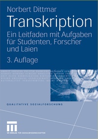 Enlarge image Cover: Transkription - VS Verlag für Sozialwissenschaften