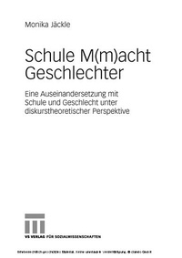Abbildung von: Schule M(m)acht Geschlechter - VS Verlag für Sozialwissenschaften