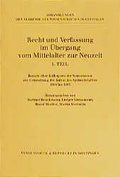 Cover: Recht und Verfassung im &Uuml;bergang vom Mittelalter zur Neuzeit. Teil I - Vandenhoeck & Ruprecht