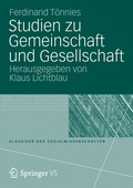 Cover: Studien zu Gemeinschaft und Gesellschaft - VS Verlag f&uuml;r Sozialwissenschaften