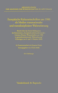 Abbildung von: Europäische Kulturzeitschriften um 1900 als Medien transnationaler und transdisziplinärer Wahrnehmung - Vandenhoeck & Ruprecht