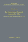 Cover: Das Stammbuch als Bestandteil humanistischer Kultur - Vandenhoeck & Ruprecht