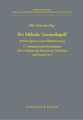 Cover: Der biblische Gesetzesbegriff - Vandenhoeck & Ruprecht