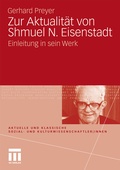 Cover: Zur Aktualit&auml;t von Shmuel N. Eisenstadt - VS Verlag f&uuml;r Sozialwissenschaften