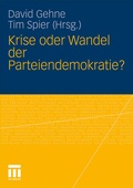 Cover: Krise oder Wandel der Parteiendemokratie? - VS Verlag f&uuml;r Sozialwissenschaften
