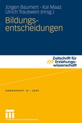 Cover: Bildungsentscheidungen - VS Verlag f&uuml;r Sozialwissenschaften