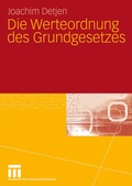 Cover: Die Werteordnung des Grundgesetzes - VS Verlag f&uuml;r Sozialwissenschaften
