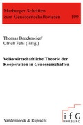 Cover: Volkswirtschaftliche Theorie der Kooperation in Genossenschaften - Vandenhoeck & Ruprecht