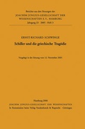 Cover: Schiller und die griechische Trag&ouml;die - Vandenhoeck & Ruprecht