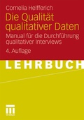 Cover: Die Qualit&auml;t qualitativer Daten - VS Verlag f&uuml;r Sozialwissenschaften