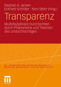 Enlarge image Cover: Transparenz - VS Verlag für Sozialwissenschaften