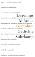 Cover: Exemplum - Suhrkamp
