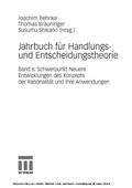 Cover: Jahrbuch f&uuml;r Handlungs- und Entscheidungstheorie - VS Verlag f&uuml;r Sozialwissenschaften