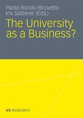 Cover: The University as a Business - VS Verlag f&uuml;r Sozialwissenschaften