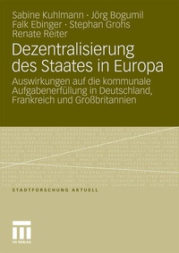 Bild: Dezentralisierung des Staates in Europa - VS Verlag für Sozialwissenschaften