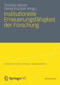 Cover: Institutionelle Erneuerungsf&auml;higkeit der Forschung - VS Verlag f&uuml;r Sozialwissenschaften