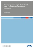 Cover: Versorgungsforschung in Deutschland: Stand - Perspektiven - F&ouml;rderung - Wiley-VCH