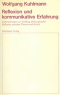 Cover: Reflexion und kommunikative Erfahrung - Suhrkamp
