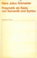 Cover: Pragmatik als Basis von Semantik und Syntax - Suhrkamp