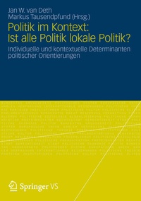 Bild: Politik im Kontext: Ist alle Politik lokale Politik? - Springer VS