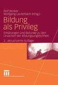 Cover: Bildung als Privileg - VS Verlag f&uuml;r Sozialwissenschaften