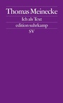 Cover: Ich als Text - Suhrkamp