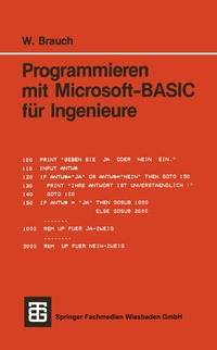 Enlarge image Cover: Programmieren mit Microsoft-BASIC für Ingenieure - Vieweg+Teubner Verlag