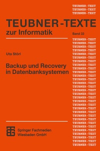 Enlarge image Cover: Backup und Recovery in Datenbanksystemen - Vieweg+Teubner Verlag