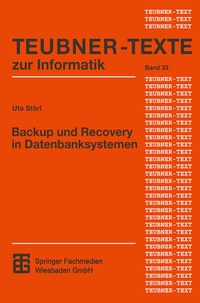 Enlarge image Cover: Backup und Recovery in Datenbanksystemen - Vieweg+Teubner Verlag
