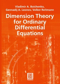 Enlarge image Cover: Dimension Theory for Ordinary Differential Equations - Vieweg+Teubner Verlag