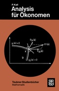 Cover: Analysis f&uuml;r &Ouml;konomen - Vieweg+Teubner Verlag