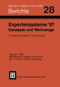 Cover: Expertensysteme '87 Konzepte und Werkzeuge - Vieweg+Teubner Verlag