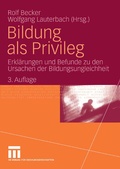 Cover: Bildung als Privileg - VS Verlag f&uuml;r Sozialwissenschaften