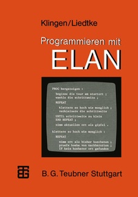 Enlarge image Cover: Programmieren mit ELAN - Vieweg+Teubner Verlag