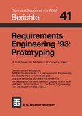 Cover: Requirements Engineering '93: Prototyping - Vieweg+Teubner Verlag