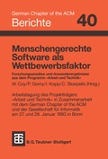 Cover: Menschengerechte Software als Wettbewerbsfaktor - Vieweg+Teubner Verlag