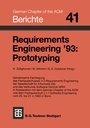 Cover: Requirements Engineering '93: Prototyping - Vieweg+Teubner Verlag