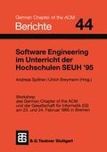 Cover: Software Engineering im Unterricht der Hochschulen SEUH '95 - Vieweg+Teubner Verlag