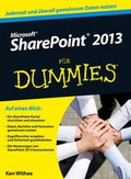 Cover: Microsoft SharePoint 2013 f&uuml;r Dummies - Wiley-VCH