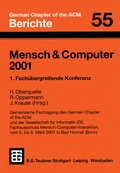 Cover: Mensch & Computer 2001 - Vieweg+Teubner Verlag