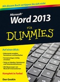 Cover: Word 2013 f&uuml;r Dummies - Wiley-VCH